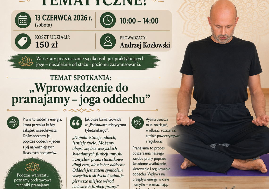 13.06.26 - zapraszamy na sobotnie warsztaty tematyczne