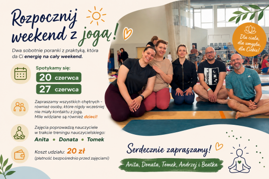 Spotykamy się 27 czerwca na porannej praktyce