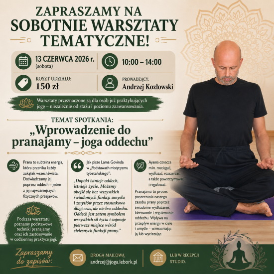 13.06.26 - zapraszamy na sobotnie warsztaty tematyczne